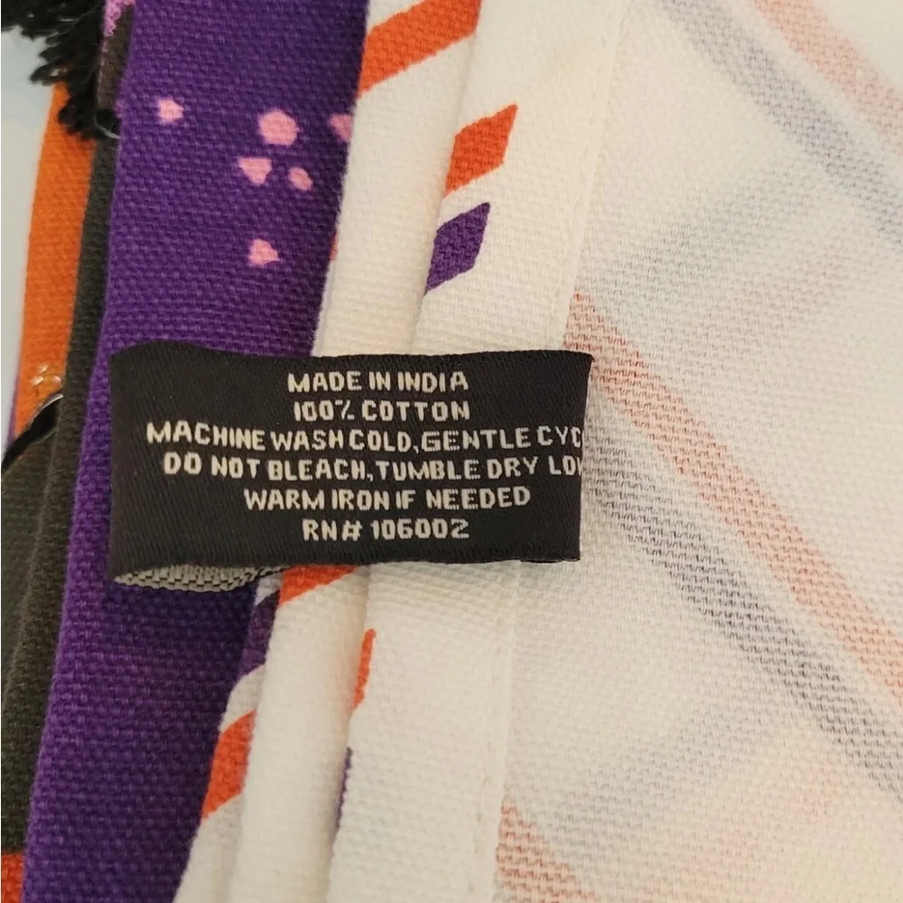Rachel Zoe Halloween Kitchen Towel - Purple and Orange